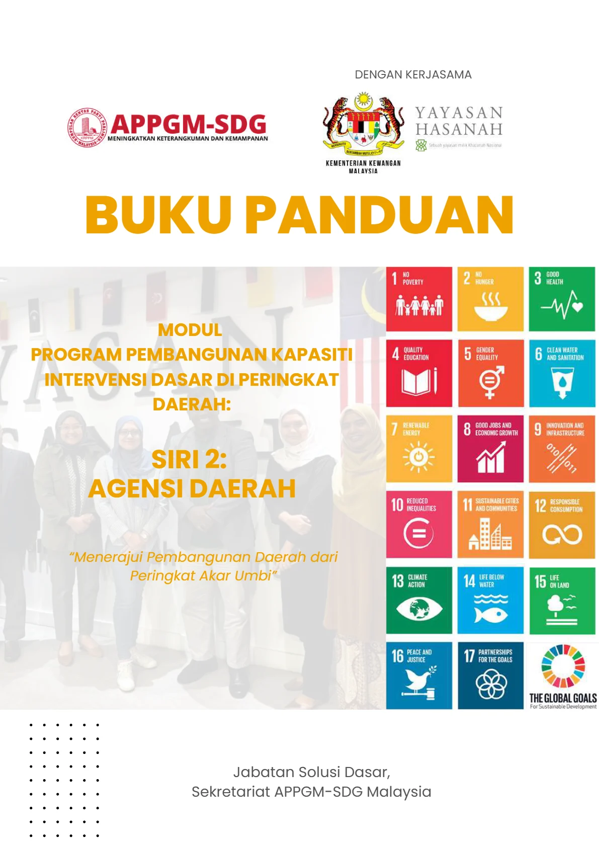 Cover - Buku Panduan Program Pembangunan Kapasiti Advokasi Dasar kepada Pegawai Kerajaan Peringkat Daerah