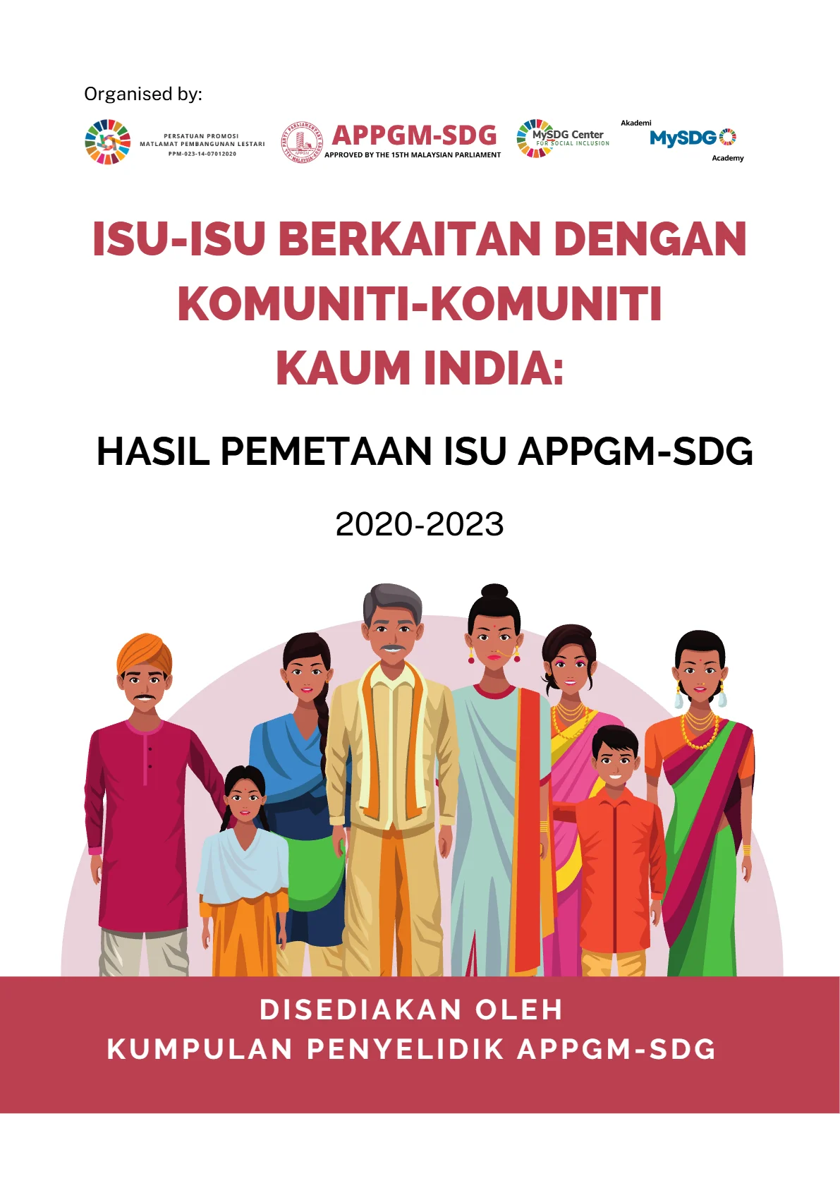 Cover - Isu-Isu berkaitan dengan Komuniti-komuniti Kaum India Hasil Pemetaan Isu APPGM-SDG 2020-2023