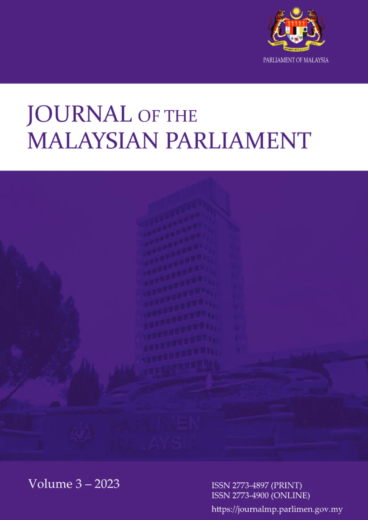 Cover - Journal of the Malaysia Parliament 2023 - Volume 3 -3
